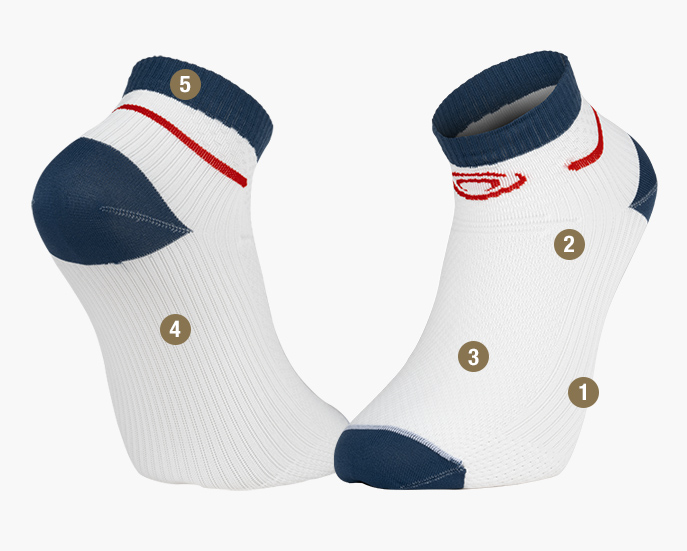 Light RUN Socks White/Blue